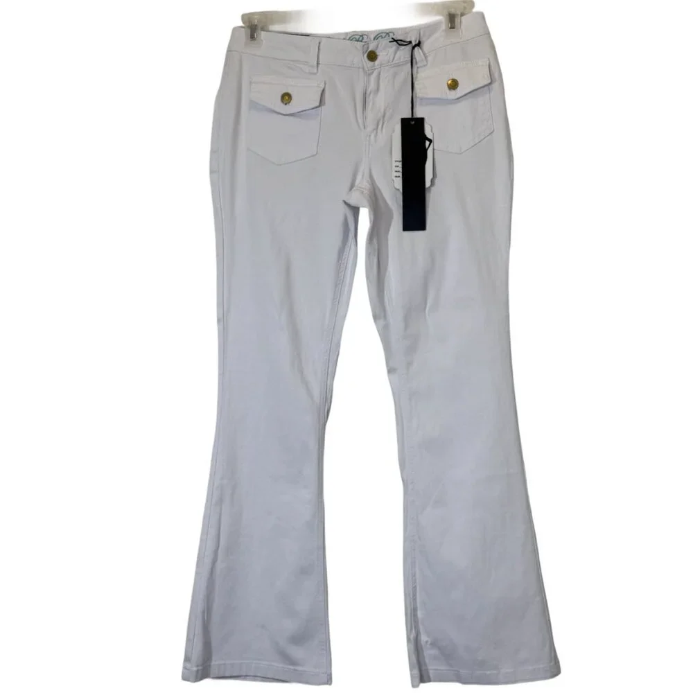 Women's White Flare Jeans Size 13